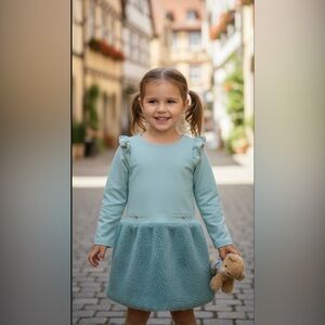 Janie and Jack Mint Green Long Sleeve Dress